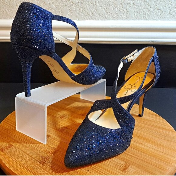 Jessica Simpson Shoes - Jessica Simpson Accile Pointed Toe Pump Navy Blue Size 9M NWOT